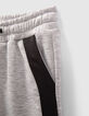 Graue Jungenjogginghose mit Details und Reflektoren-6