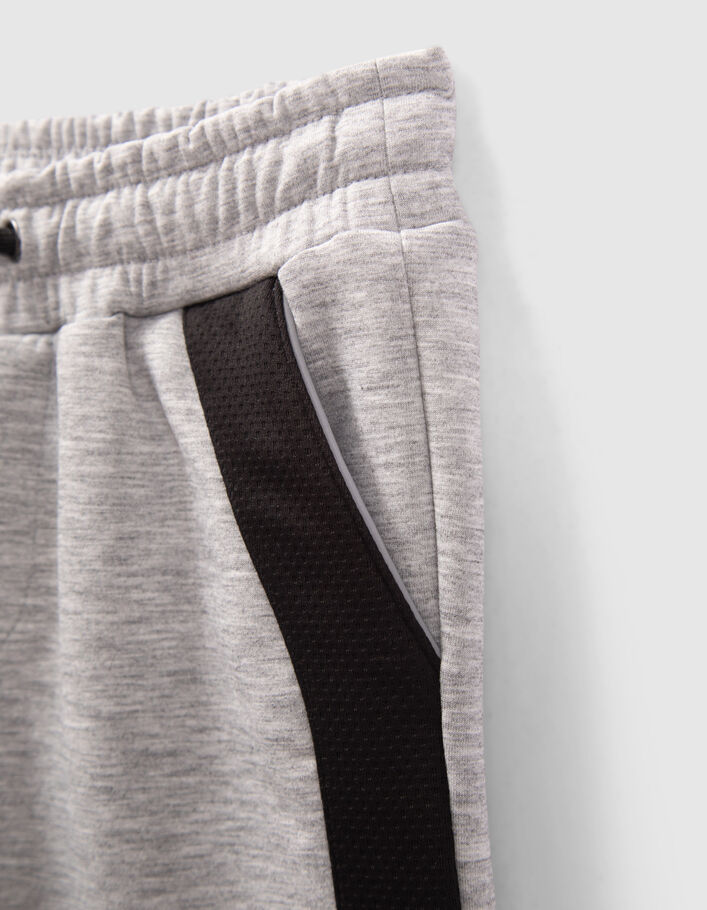 Graue Jungenjogginghose mit Details und Reflektoren-7