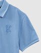 Polo bleu broderie K-éclair garçon-6