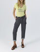 Women’s lime green slogan T-shirt with diamante-6