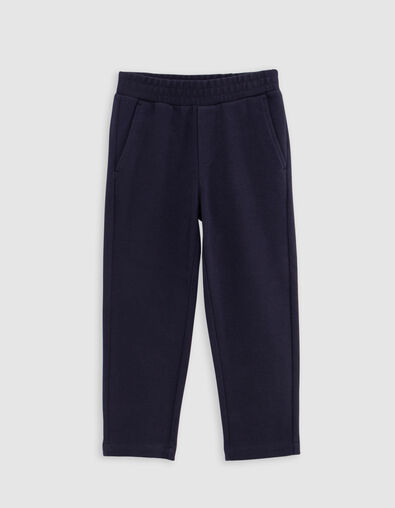 Pantalón de chándal de punto azul marino Ottoman de niño - IKKS