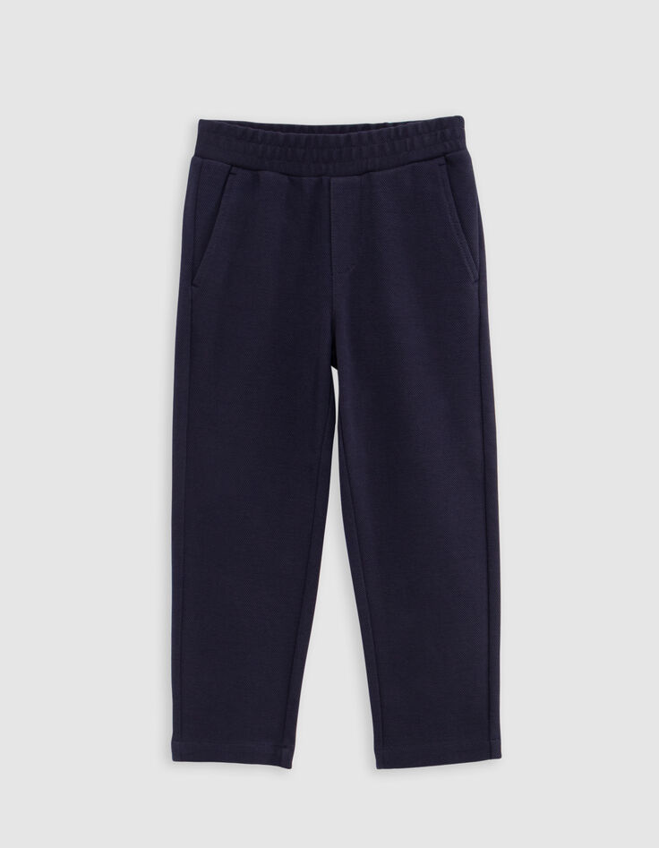 Pantalón de chándal de punto azul marino Ottoman de niño-1