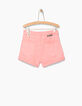 Short mom vaquero rosa flúor niña -3