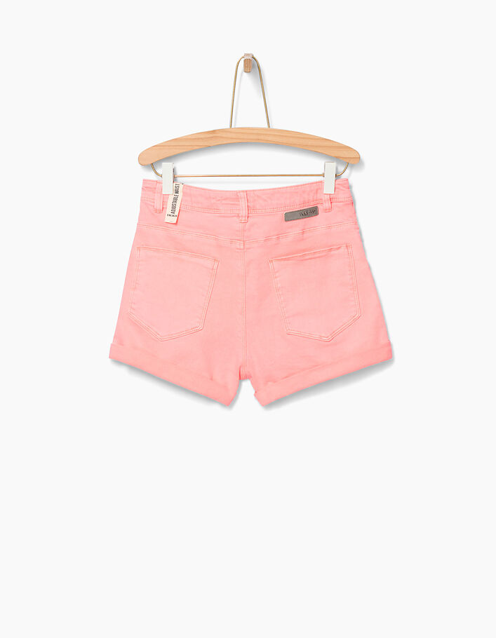 Girls’ neon pink denim mom shorts  - IKKS