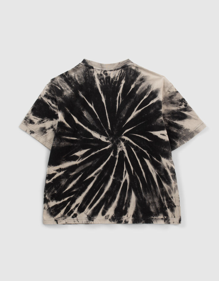 Camiseta negra algodón ecológico tie&dye niño-3