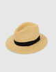 Chapeau d'été en raphia coloris naturel femme-1