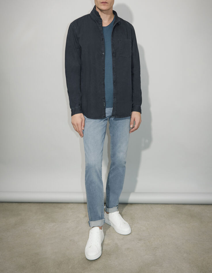 Chemise en denim REGULAR noire Homme-6