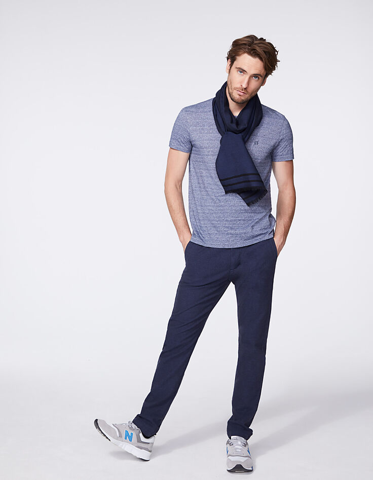 Camiseta índigo jacquard geométrico Hombre-5 Camiseta índigo jacquard geométrico Hombre-5