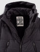 Grau melierte Jungenjacke mit Rei&szlig;verschlusstaschen-5
