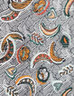 Pañuelo cuadrado blanco roto estampado wax plátanos I.Code-3