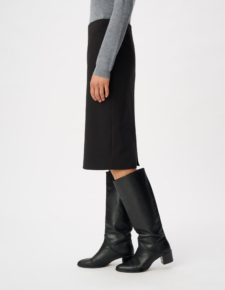 Jupe crayon noire Femme-6