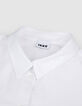 Chemise blanche en coton coupe droite femme-4