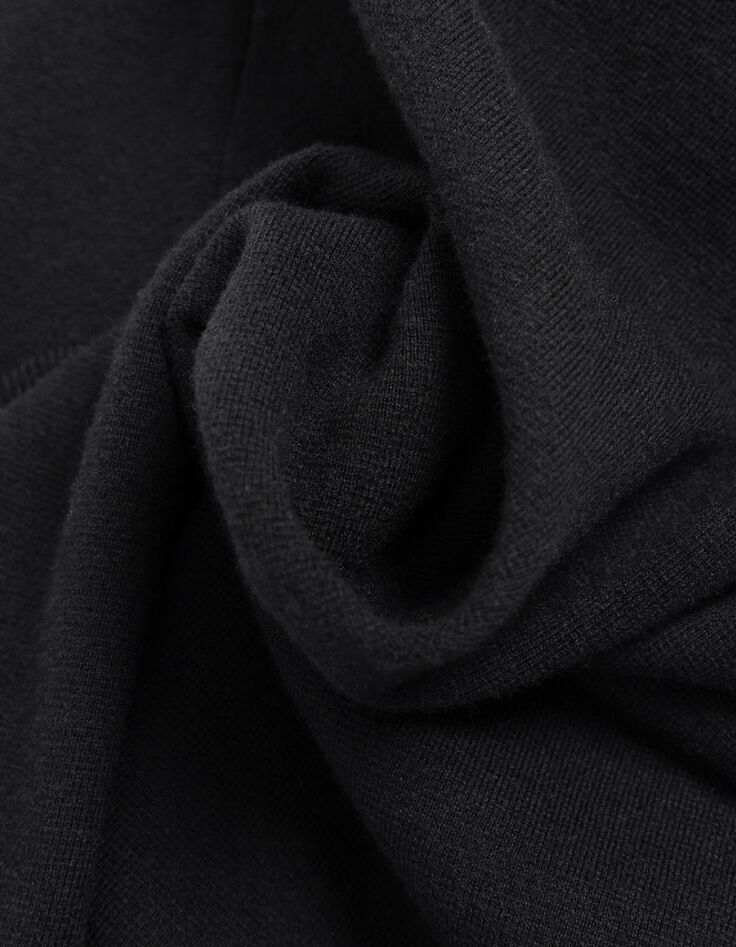 Pull sans manches noir tricot encolure V Homme-4