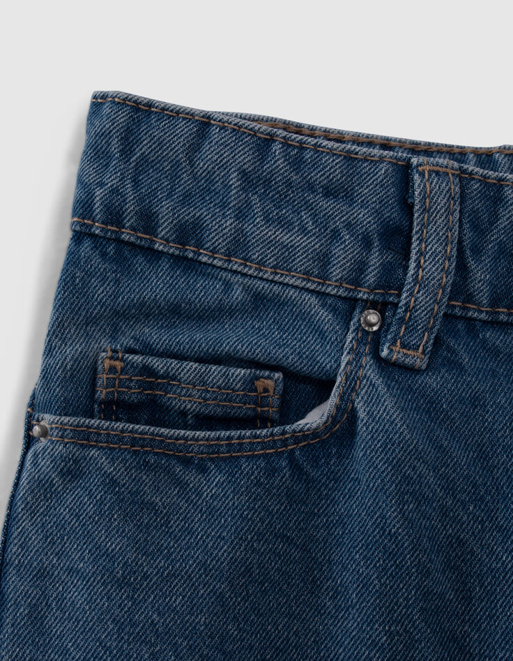 Jean MOM bleu clair coton bio 7/8e fille-4