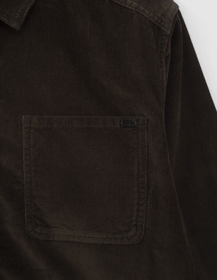 Chemise kaki velours milleraies garçon-6