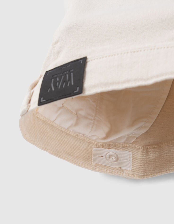 Cremewei&szlig;e RELAXED-Jungenbermudas mit Cargotaschen-4