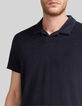 Polo marine en &eacute;ponge Homme-4
