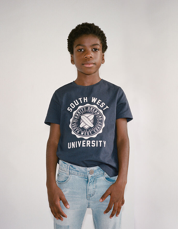 Tee-shirt navy esprit Campus coton bio garçon -7