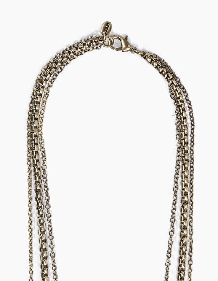 Sautoir perles blanc femme-3