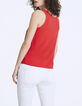 Top de crepé rojo pespunte joya cuello mujer-3