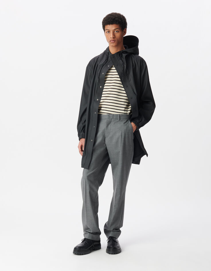 Parka negra nailon goma capucha hombre-6