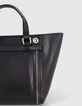 Women’s quilted chevron METALLIC MEDIUM 1440 tote bag-5
