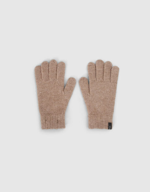 Gants beiges tricot gar&ccedil;on - IKKS