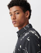 Chemise REGULAR noire imprimé astres Homme-4