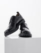 Men’s black glazed leather Derby shoes-3