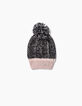 Girls' marl beanie hat-1