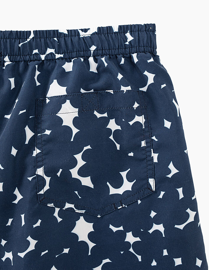 Men’s navy floral print swim shorts - IKKS
