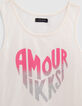 Mädchen-Tanktop mit Schriftzug in Herzform in Ecru-2