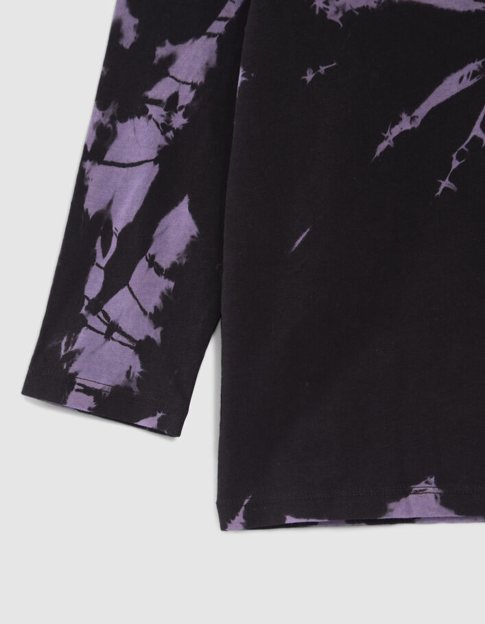 T-shirt violet all-over tie and dye garçon-5