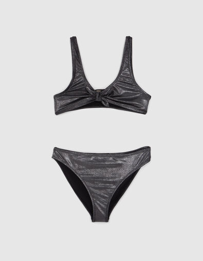 Grauer Mädchenbikini mit Lamé - IKKS
