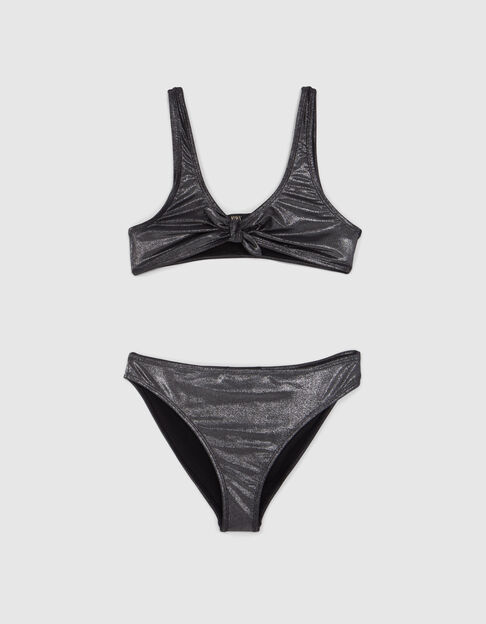 Grauer Mädchenbikini mit Lamé - IKKS