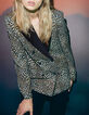 Women’s cognac suit jacket with baby leopard print-1