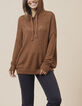 Pull caramel en tricot à capuche I.Code-2