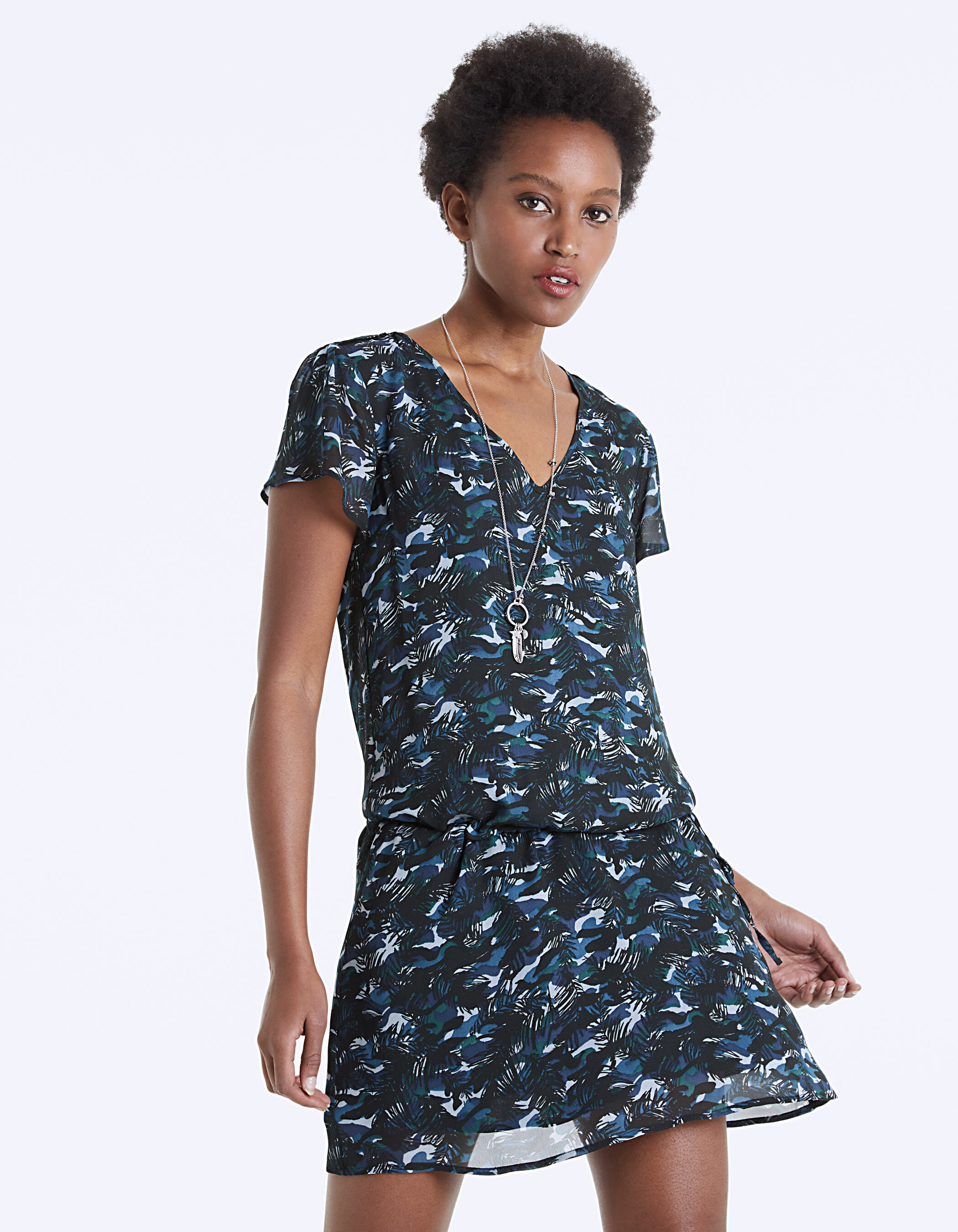 Robe droite manches courtes outlet