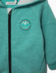 Türkisgrüne Baby-Strickjacke mit Palmen hinten -3
