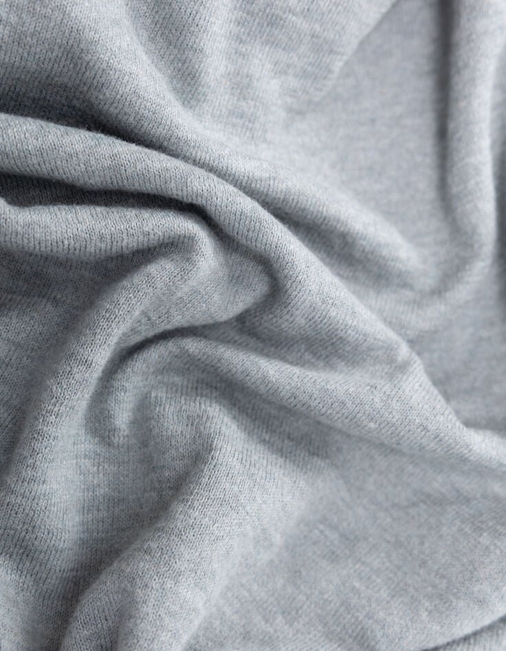 Polo bleu gris en tricot flammé Homme-7 Polo bleu gris en tricot flammé Homme-7