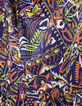 Robe bleue polyester recyclé graphique ethnique Femme-9