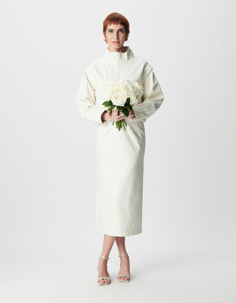 Wit rockjack met afneembare mouwen Dames - IKKS