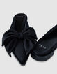 Black flat mules with oversized bow Women-6