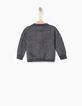 Cardigan tricot marine pailleté bébé fille-3