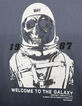 Stormblauw T-shirt astronaut-doodshoofd deep dye jongens-4