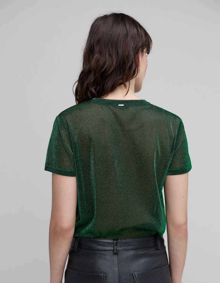 Camiseta verde suave lúrex animal print-3