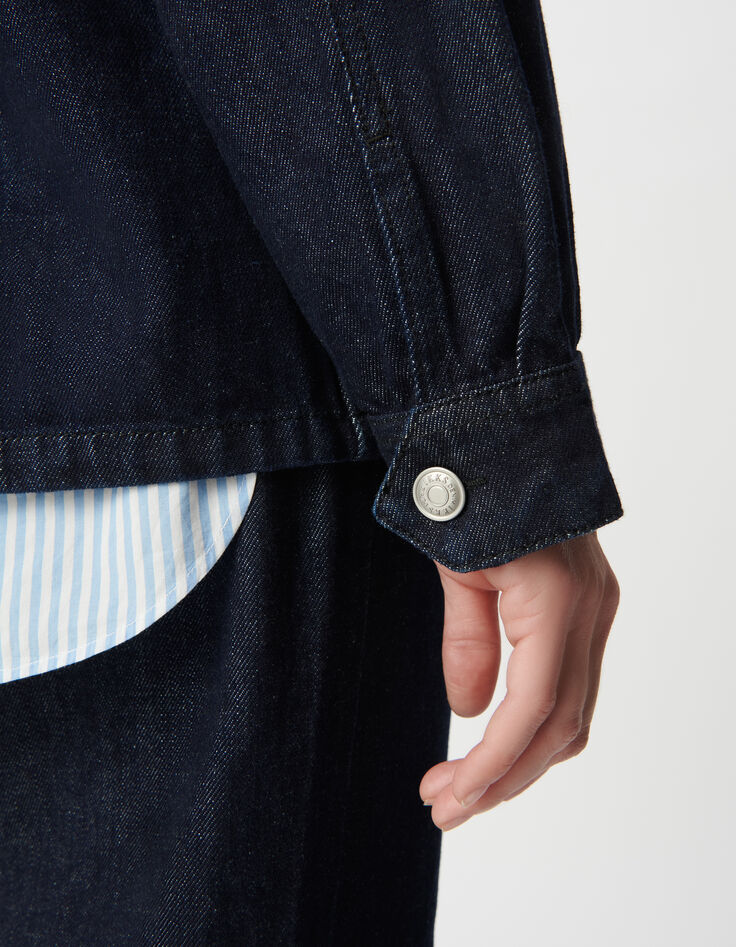 Dames Saharienne met rits in raw denim gerecycled katoen-4