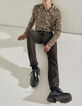 Men’s dark chocolate Peter SLIM jeans in recycled fabrics-5