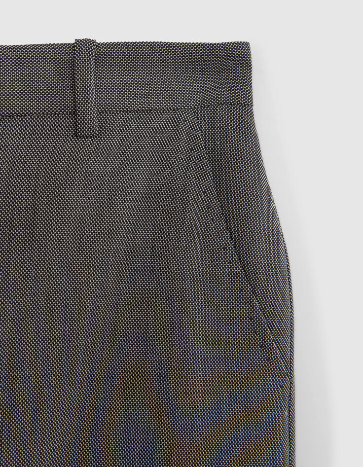 Pure Edition-Lange zwarte faux-uni rok Dames-5