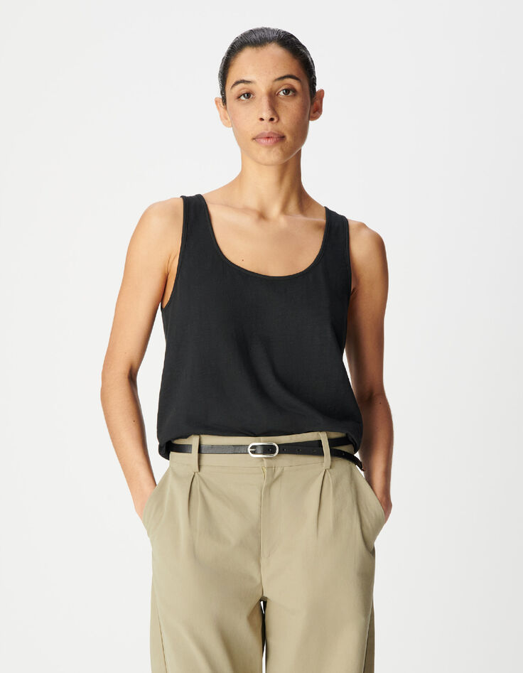 D&eacute;bardeur noir t&ecirc;te de mort brod&eacute;e dos Femme-2